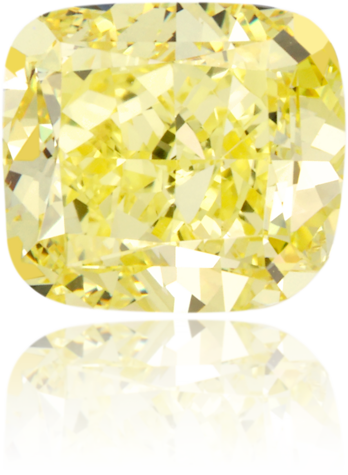 Natural Yellow Diamond Rectangle 1.71 ct Polished