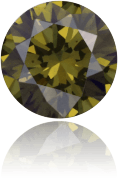 Natural Green Diamond Round 0.14 ct Polished