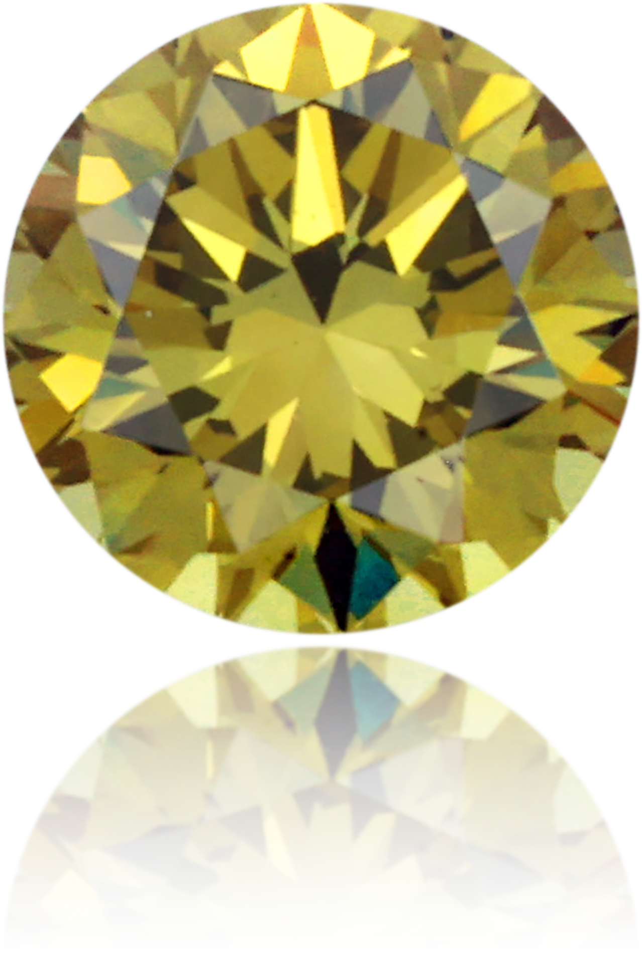 Natural Green Diamond Round 0.37 ct Polished