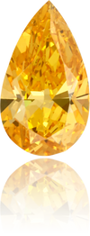 Natural Orange Diamond Pear Shape 0.41 ct Polished