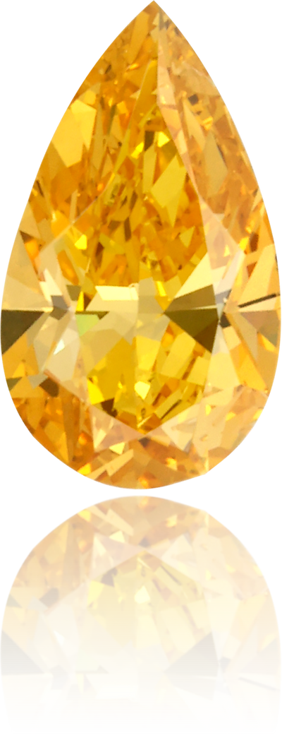 Natural Orange Diamond Pear Shape 0.41 ct Polished