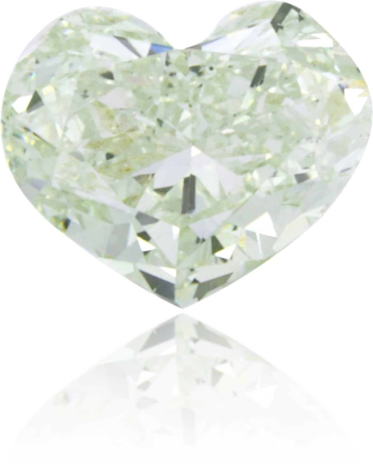 Natural Green Diamond Heart Shape 0.66 ct Polished