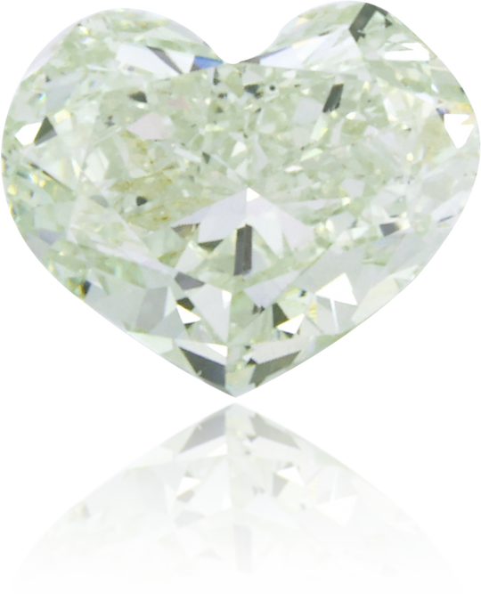 Natural Green Diamond Heart Shape 0.66 ct Polished