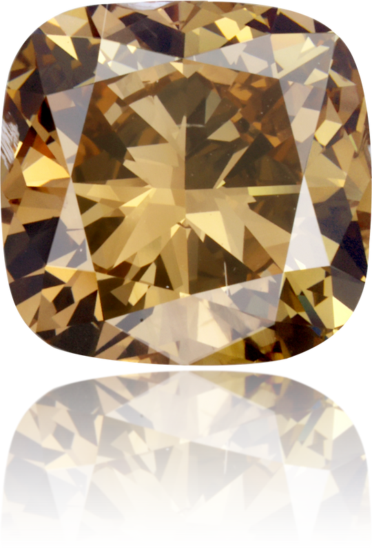 Natural Brown Diamond Cushion 2.46 ct Polished