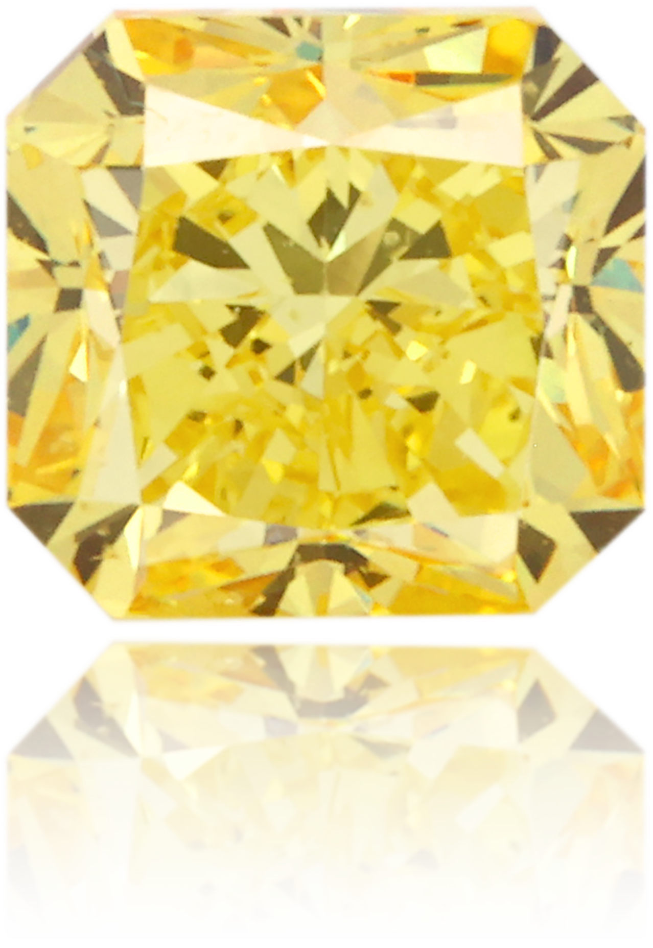 Natural Yellow Diamond Rectangle 0.81 ct Polished