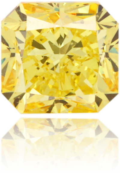 Natural Yellow Diamond Rectangle 0.81 ct Polished