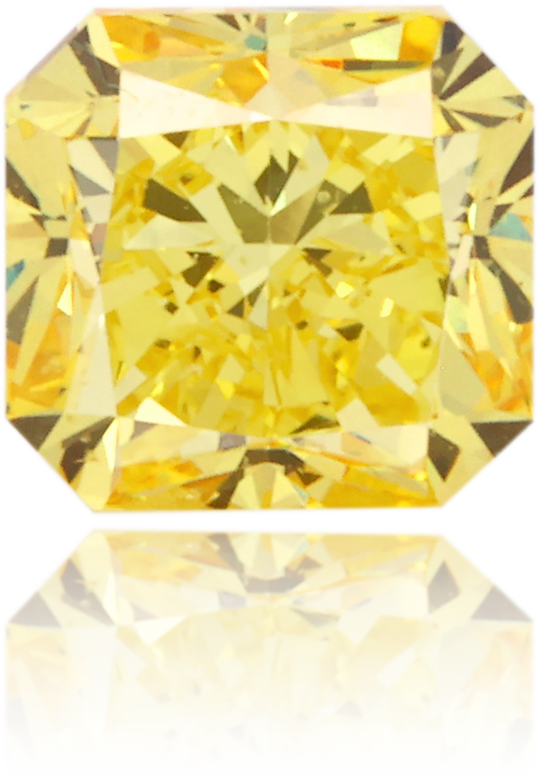 Natural Yellow Diamond Rectangle 0.81 ct Polished