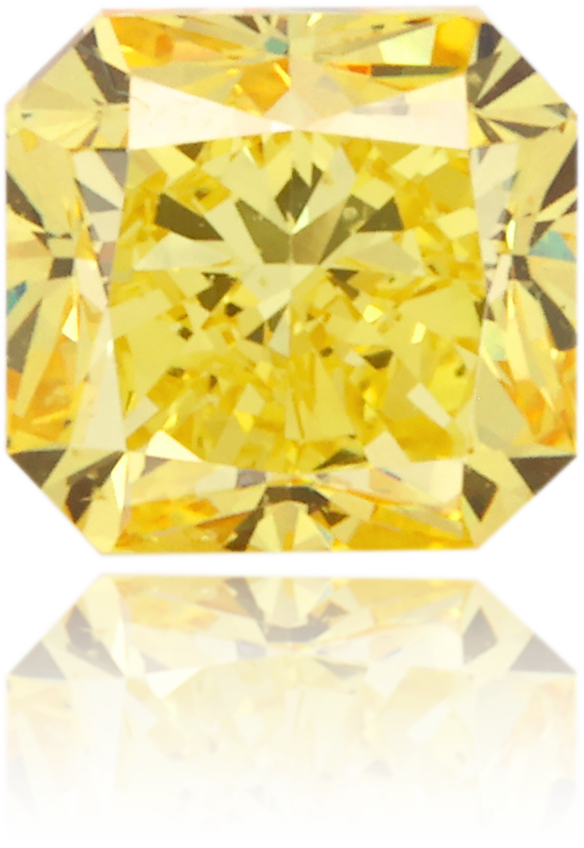 Natural Yellow Diamond Rectangle 0.81 ct Polished