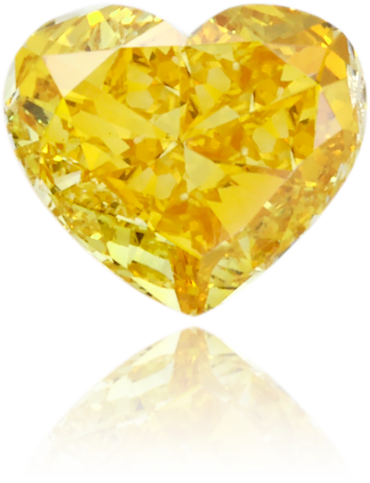 Natural Yellow Diamond Heart Shape 0.73 ct Polished