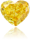 Natural Yellow Diamond Heart Shape 0.73 ct Polished