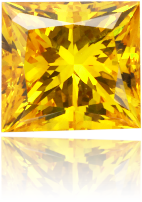 Natural Orange Diamond Rectangle 0.44 ct Polished