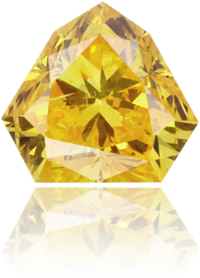 Natural Yellow Diamond Shield 0.88 ct Polished
