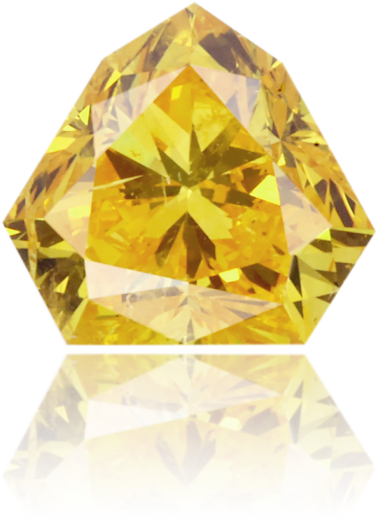 Natural Yellow Diamond Shield 0.88 ct Polished