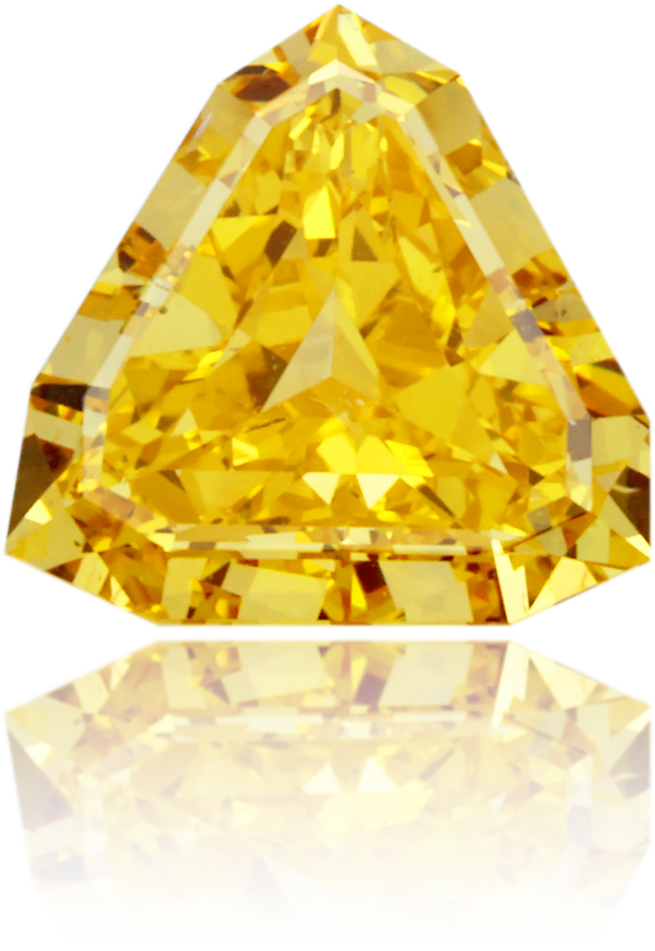 Natural Orange Diamond Shield 0.69 ct Polished