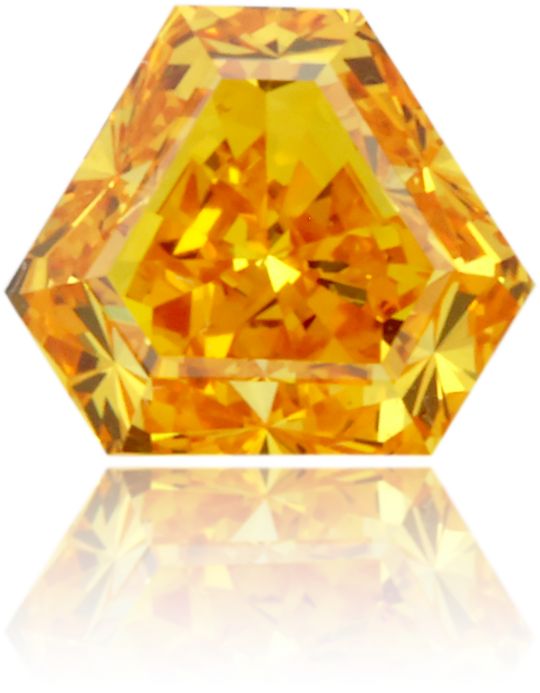 Natural Orange Diamond Triangle 0.41 ct Polished