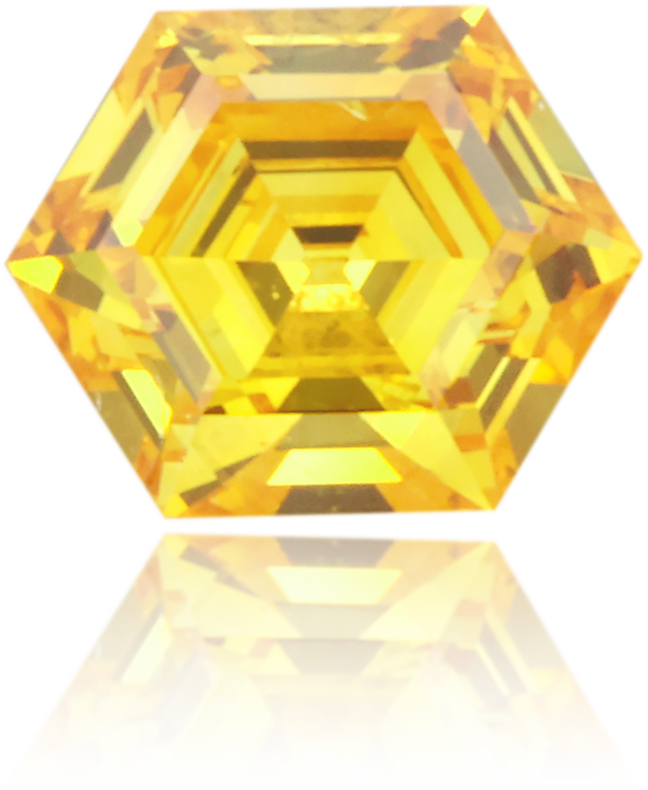 Natural Yellow Diamond Hexagon 0.29 ct Polished