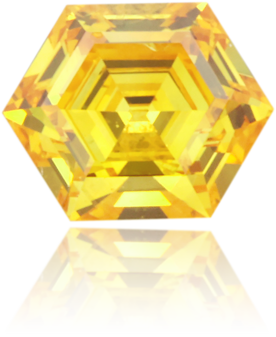 Natural Yellow Diamond Hexagon 0.29 ct Polished