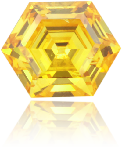 Natural Yellow Diamond Hexagon 0.29 ct Polished