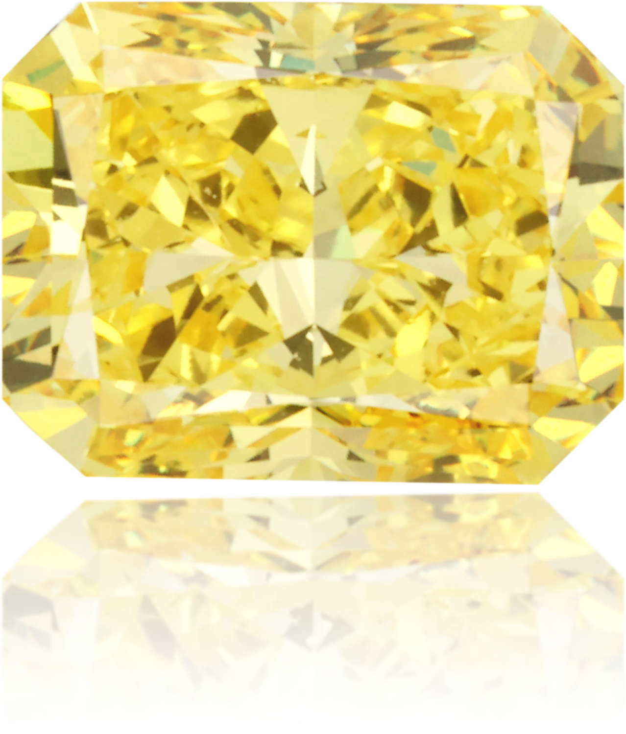 Natural Yellow Diamond Rectangle 1.10 ct Polished