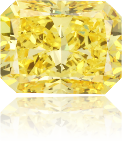 Natural Yellow Diamond Rectangle 1.10 ct Polished