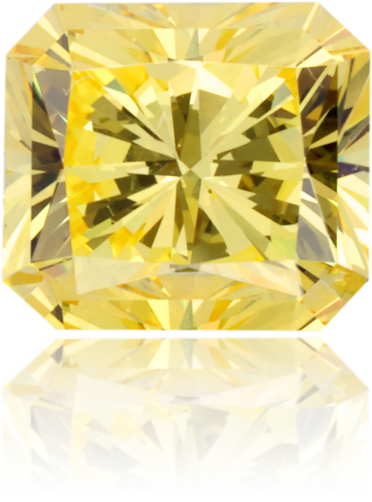 Natural Yellow Diamond Rectangle 1.52 ct Polished
