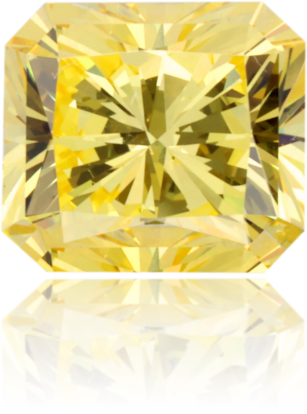 Natural Yellow Diamond Rectangle 1.52 ct Polished