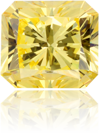 Natural Yellow Diamond Rectangle 1.52 ct Polished