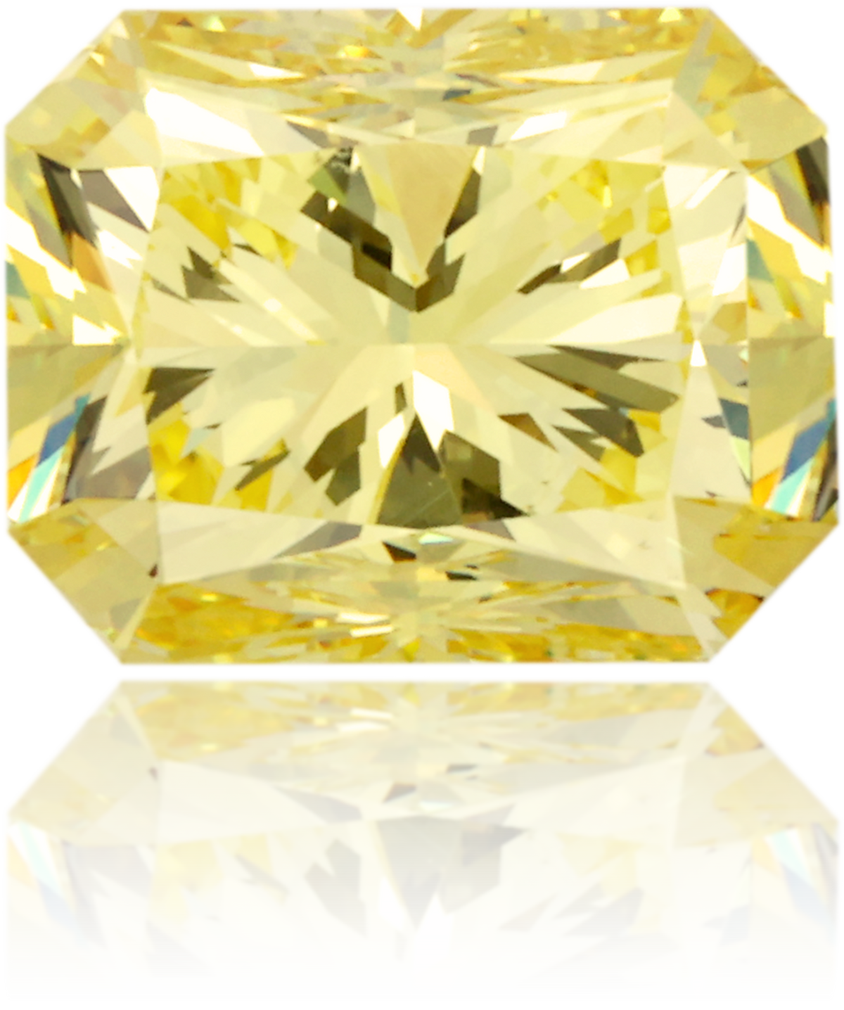 Natural Yellow Diamond Rectangle 2.01 ct Polished