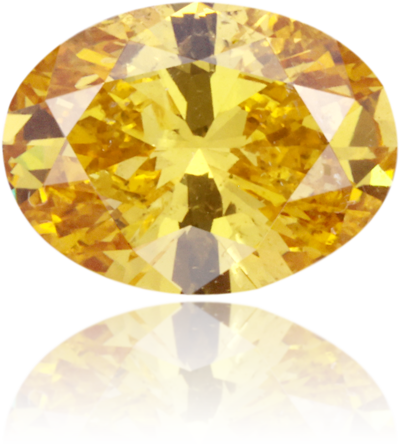 Natural Orange Diamond Oval 1.39 ct Polished