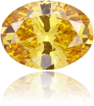 Natural Orange Diamond Oval 1.39 ct Polished
