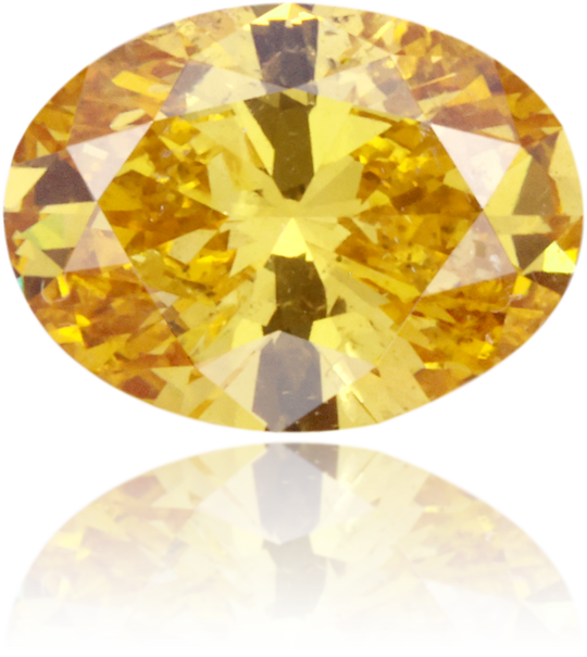 Natural Orange Diamond Oval 1.39 ct Polished