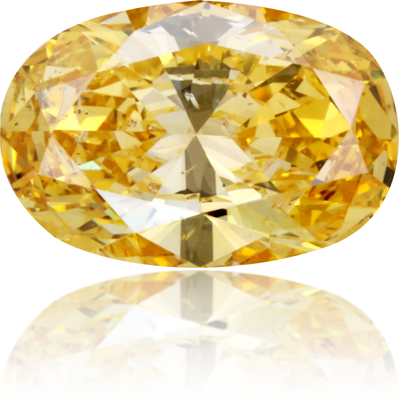 Natural Yellow Diamond Oval 1.03 ct Polished