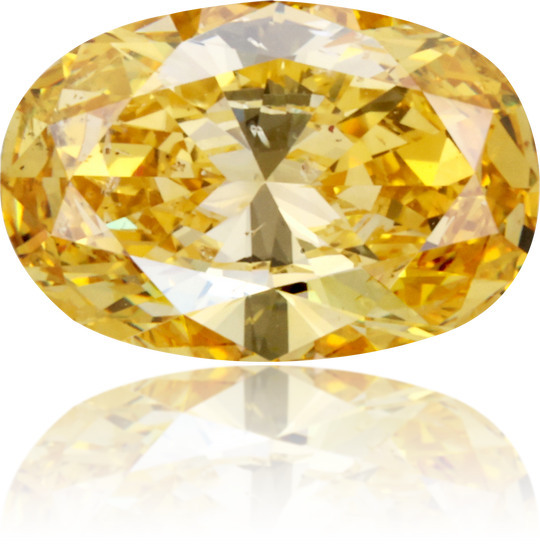 Natural Yellow Diamond Oval 1.03 ct Polished