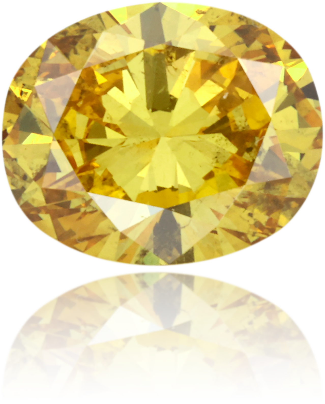Natural Yellow Diamond Oval 1.33 ct Polished