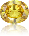Natural Yellow Diamond Oval 1.33 ct Polished
