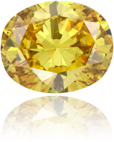 Natural Yellow Diamond Oval 1.33 ct Polished