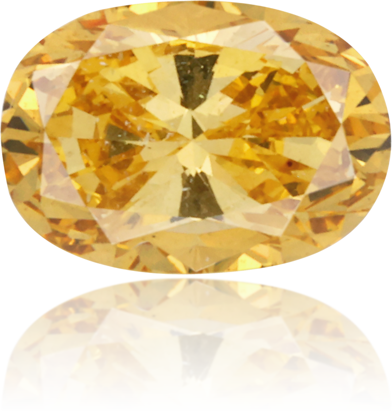 Natural Yellow Diamond Oval 0.91 ct Polished