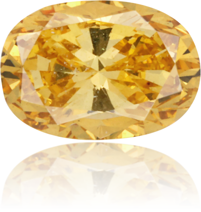 Natural Yellow Diamond Oval 0.91 ct Polished