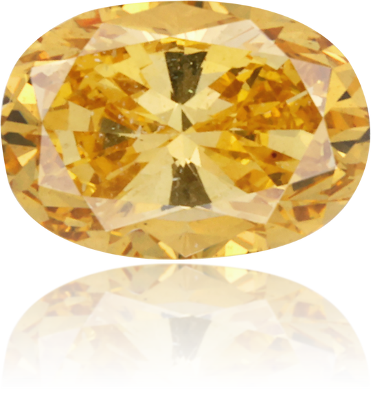 Natural Yellow Diamond Oval 0.91 ct Polished