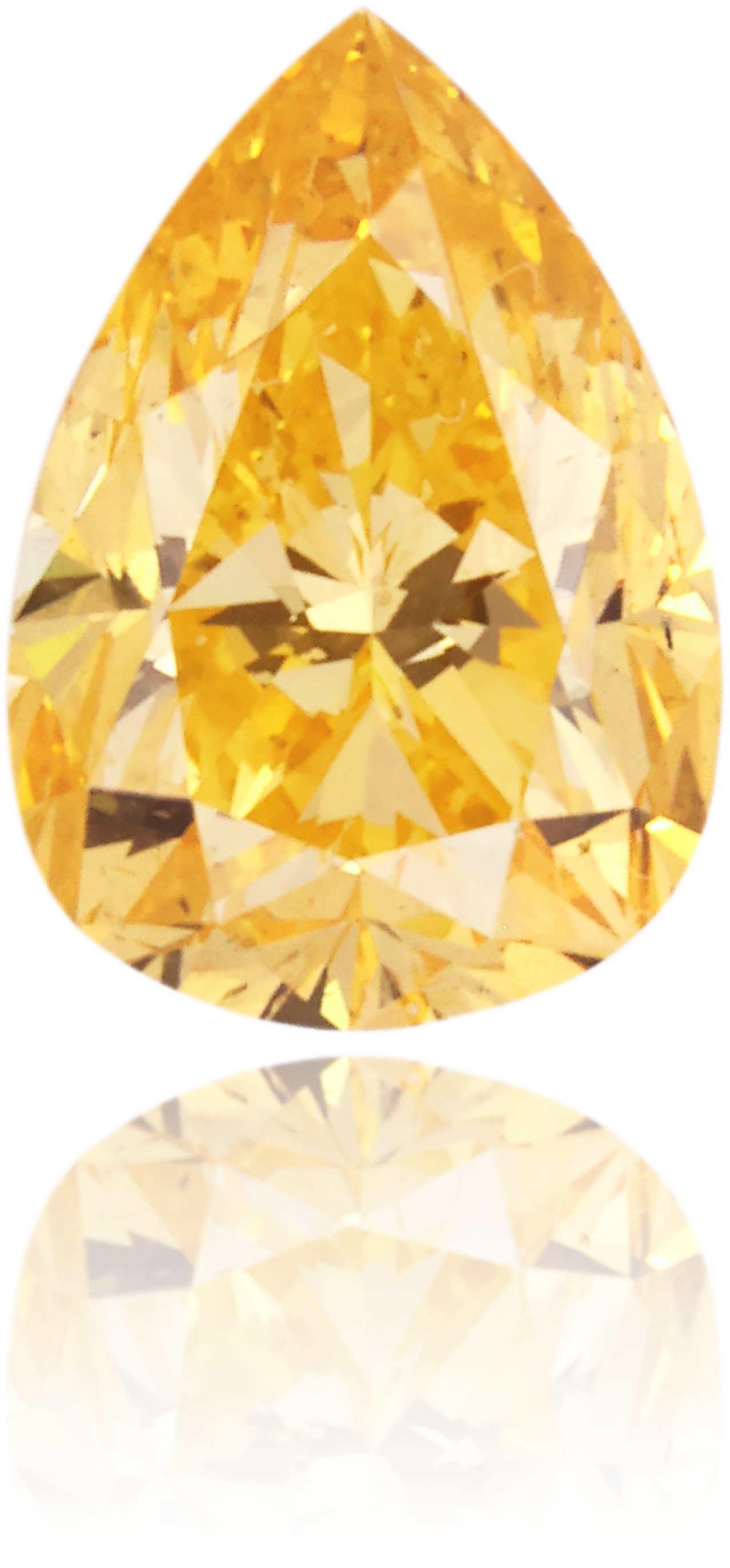Natural Orange Diamond Pear Shape 1.05 ct Polished