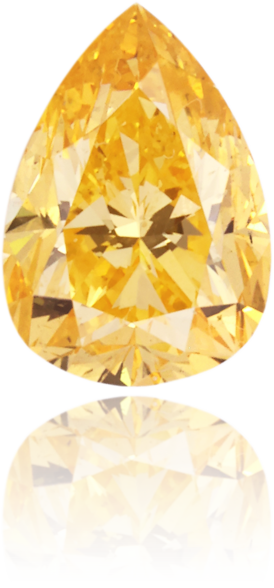 Natural Orange Diamond Pear Shape 1.05 ct Polished