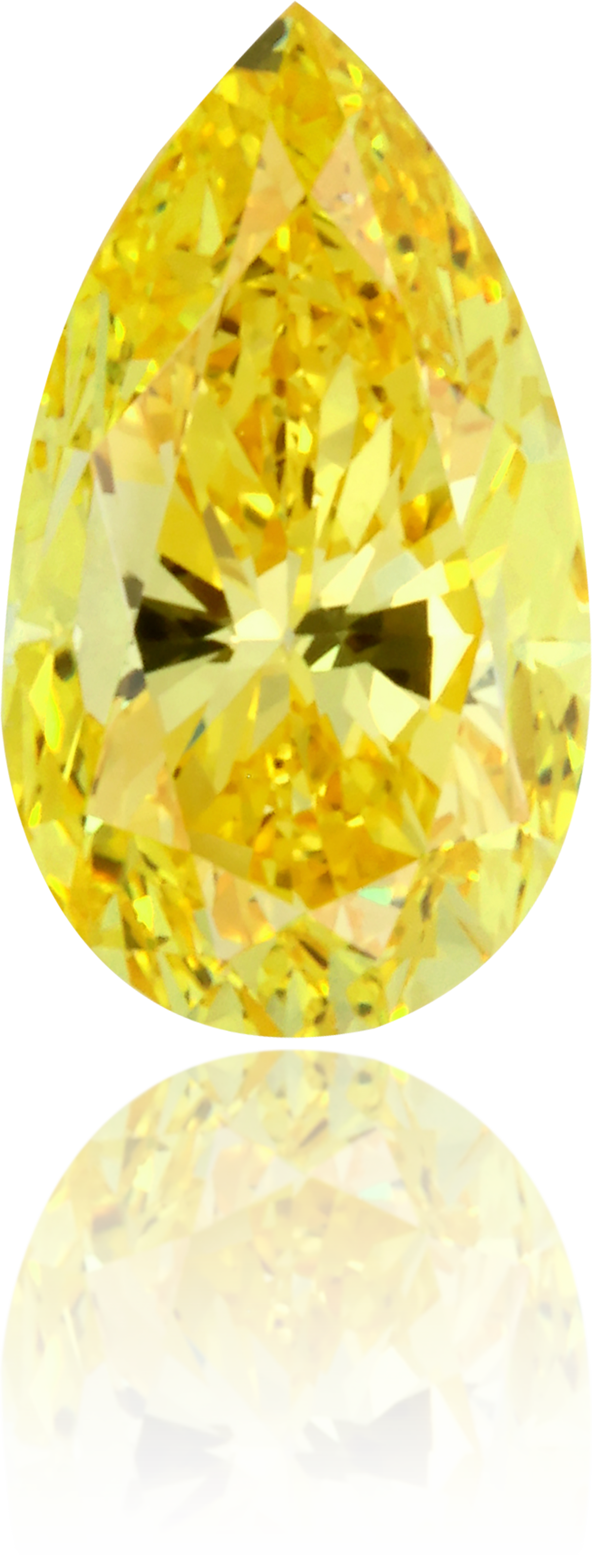Natural Yellow Diamond Pear Shape 0.76 ct Polished