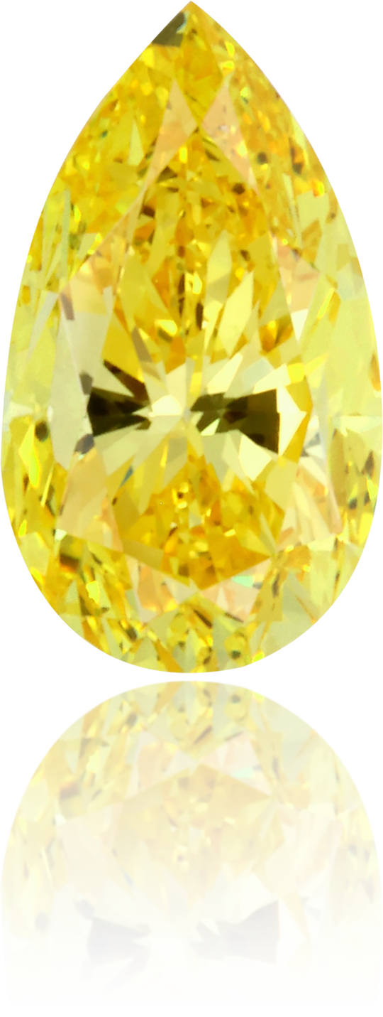 Natural Yellow Diamond Pear Shape 0.76 ct Polished