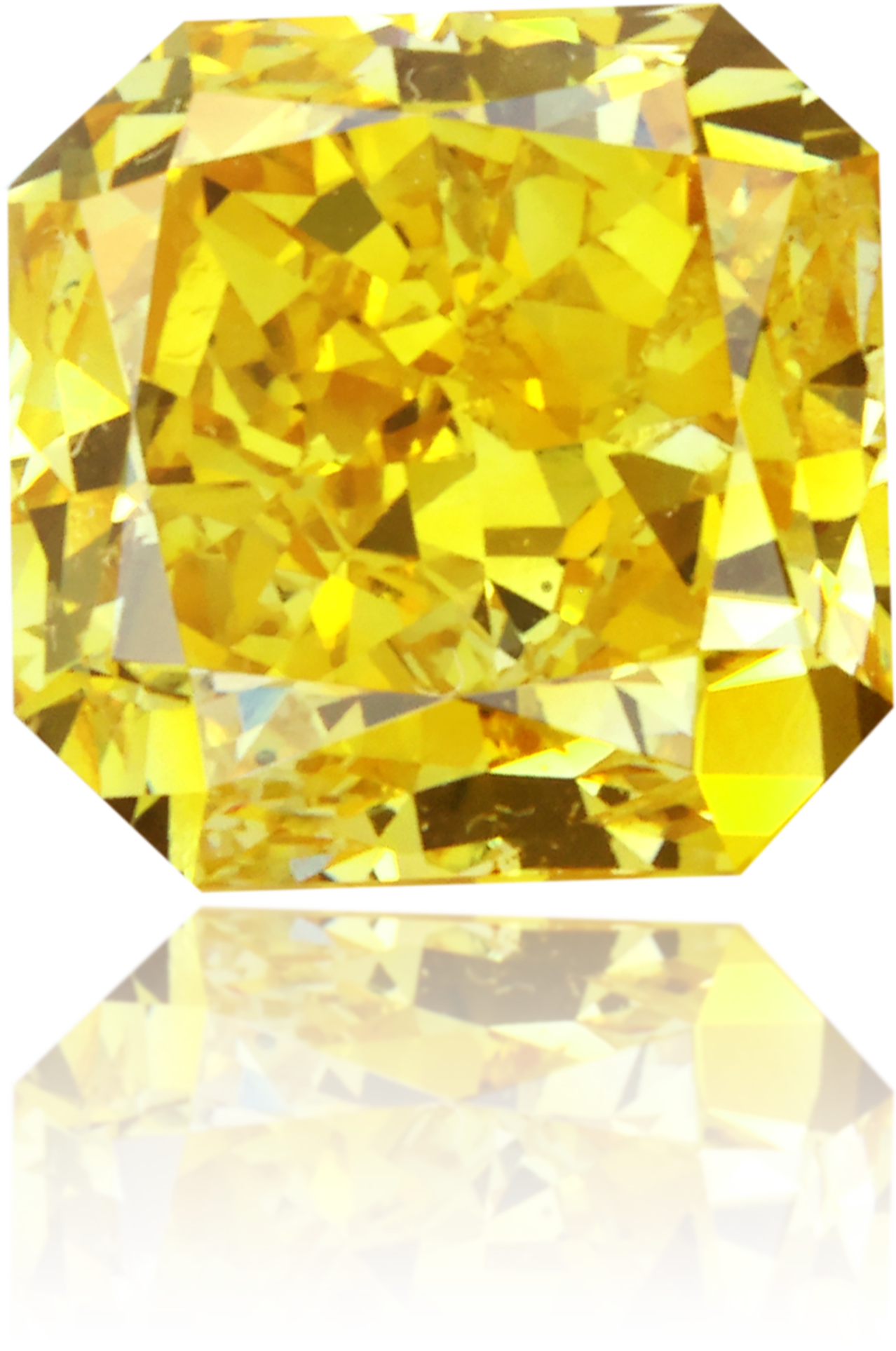 Natural Yellow Diamond Square 2.08 ct Polished