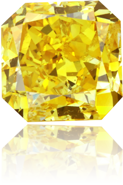Natural Yellow Diamond Square 2.08 ct Polished