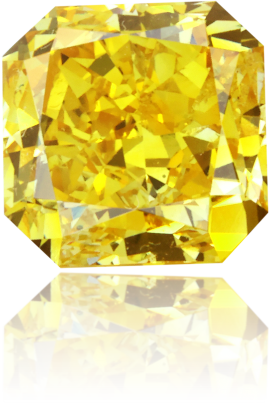 Natural Yellow Diamond Square 2.08 ct Polished