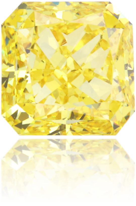 Natural Yellow Diamond Square 2.02 ct Polished