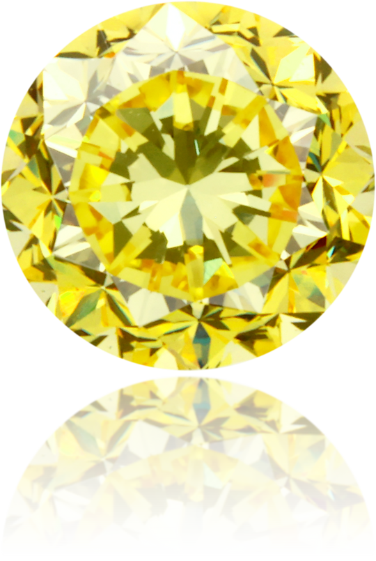 Natural Yellow Diamond Round 1.01 ct Polished