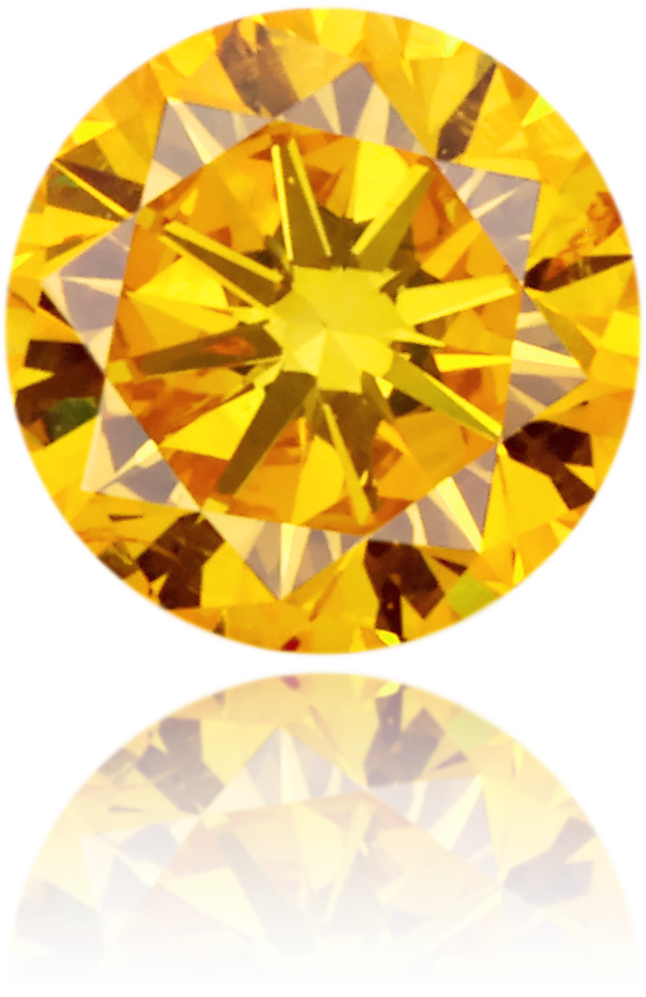 Natural Yellow Diamond Round 0.64 ct Polished