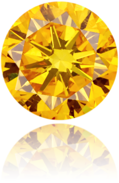 Natural Yellow Diamond Round 0.64 ct Polished